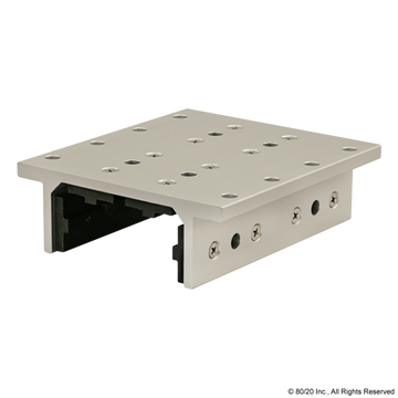 40-6524 - 40 Series 4 Slot Mount - Double Flange Long Standard Linear Bearing with Brake Holes