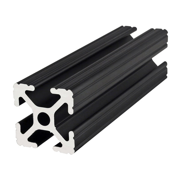 1010-BLACK-120 -  1" X 1" T-SLOTTED EXTRUSION BLACK ANODIZE 120" PIECE