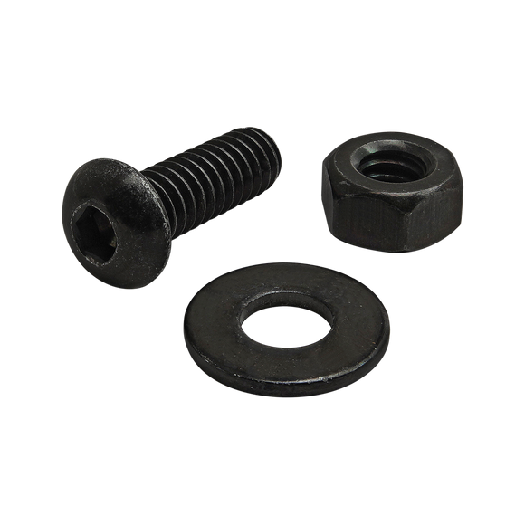 3469 -  Bolt Assembly: 1/4-20 x .750" Black BHSCS with Washer and Hex Nut - Black Zinc