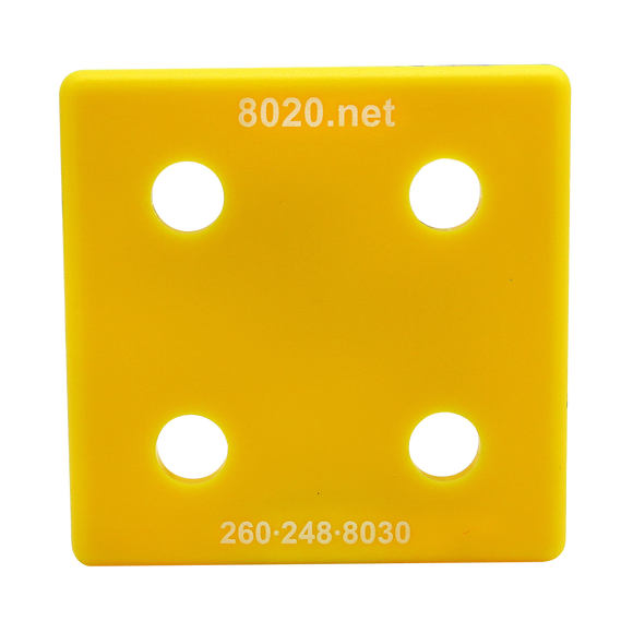 2050YEL -  15 Series End Cap with Push-In Fastener