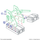 4116 - 10 Series 90 Degree Double Pivot Bracket Assembly with "L" Handles-2