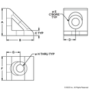 4132 -10 Series 2 Hole - Gusseted Inside Corner Bracket-2