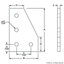 4150 - 10 Series 4 Hole - 90 Degree Angled Flat Plate-2