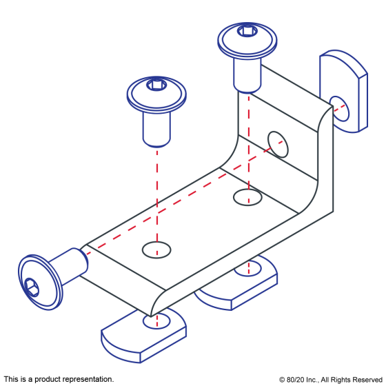 4176 - 10 Series 3 Hole - Inside Corner Bracket