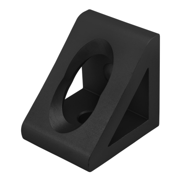 45-4332-BLACK -  45 Series 2 Hole - Gusseted Inside Corner Bracket