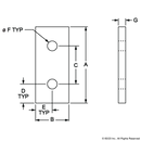 4307 - 15 Series 2 Hole - Straight Flat Plate-2