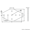 4335 - 15 Series & Ready Tube 7 Hole - Cross Flat Plate-3
