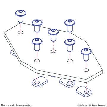 4335 - 15 Series & Ready Tube 7 Hole - Cross Flat Plate - 0