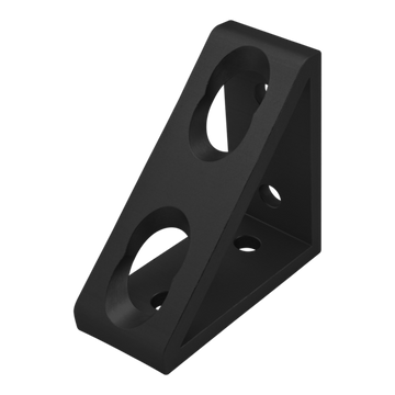 4336-BLACK - 15 Series 4 Hole - Tall Gusseted Inside Corner Bracket