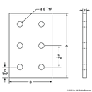 4366 - 15 Series 6 Hole - Rectangular Flat Plate-3