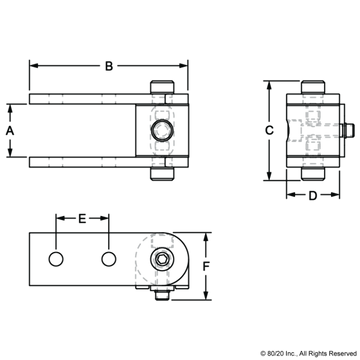 4380 - 15 Series Standard 0 Degree Dynamic Pivot Assembly with Dual Straight Arms - 0