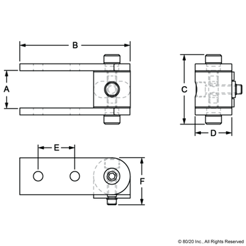 4383 - 15 Series Standard 90 Degree Dynamic Pivot Assembly with Dual Straight Arms - 0