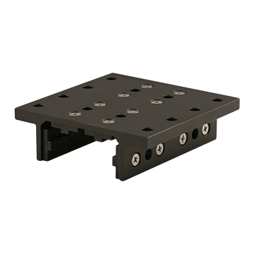 25-6424-BLACK -  25 Series 4 Slot Mount - Double Flange Long Standard Linear Bearing with Brake Holes