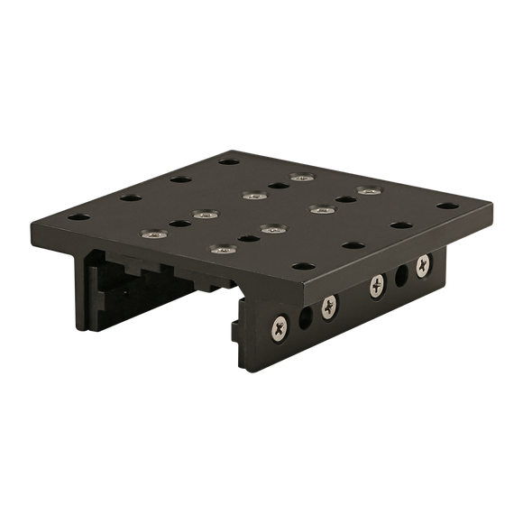 25-6424-BLACK -  25 Series 4 Slot Mount - Double Flange Long Standard Linear Bearing with Brake Holes