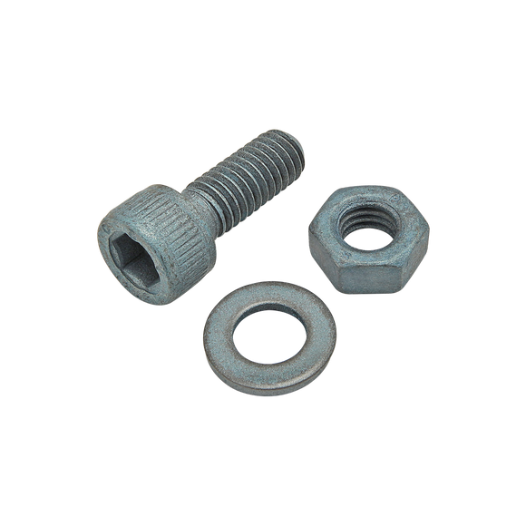 75-3470 -  Bolt Assembly: M6 x 16.00mm Blue SHCS with Washer and Hex Nut - Blue Zinc