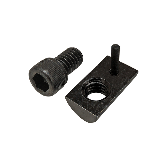 75-3839 -  Bolt Assembly: 5/16-18 x .500" Black SHCS with Roll-In T-Nut with Flex Handle - Black Zinc