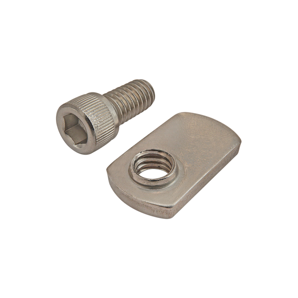 3636 -  Bolt Assembly: SS 5/16-18 x .625" SHCS and Slide-In Economy T-Nut - Offset Thread