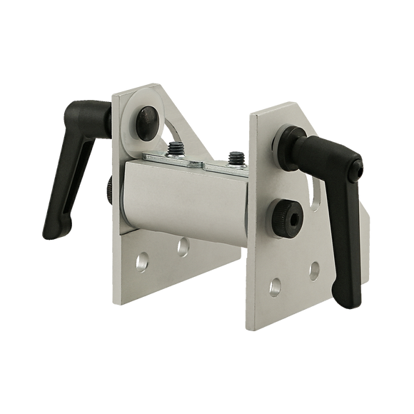 25-4124 -  25 Series 90 Degree Wide Double Pivot Bracket Assembly with "L" Handles