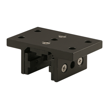 25-6425-BLACK -  25 Series 3 Slot Mount - Double Flange Short Standard Linear Bearing with Brake Holes