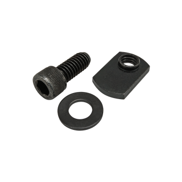 75-3848 -  Bolt Assembly: 5/16-18 x .750" Black SHCS with Washer and Slide-In Economy T-Nut - Offset Thread - Black Zinc
