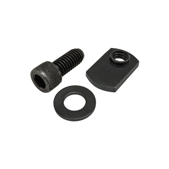 75-3848 -  Bolt Assembly: 5/16-18 x .750" Black SHCS with Washer and Slide-In Economy T-Nut - Offset Thread - Black Zinc