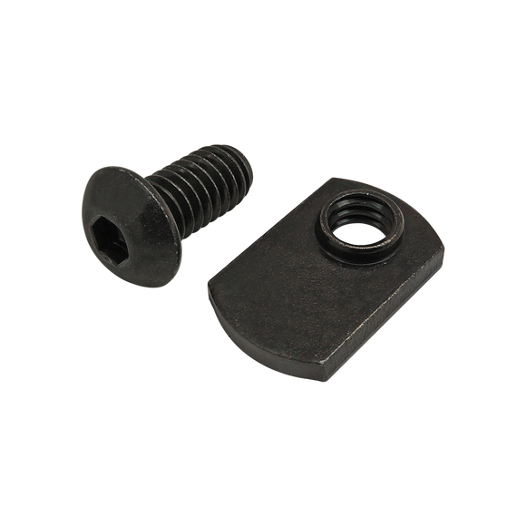 75-3826 -  Bolt Assembly: 5/16-18 x .625" Black BHSCS with Slide-In Economy T-Nut - Offset Thread - Black Zinc