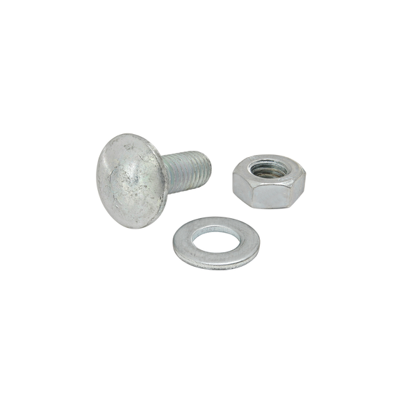 3825 -  Bolt Assembly: M8 x 20.00mm Bright Slide-In Flanged Economy T-Slot Stud with Washer and Hex Nut - Bright Zinc