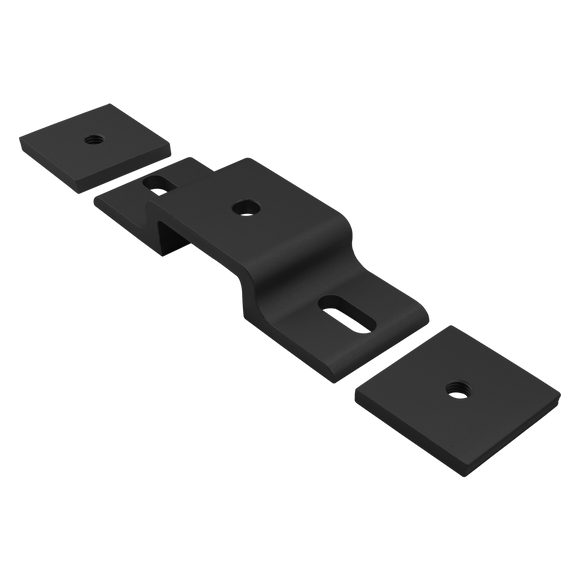 40-2518-BLACK -  40 Series Double Arm Narrow Mesh Retainer with Narrow Backing Plate