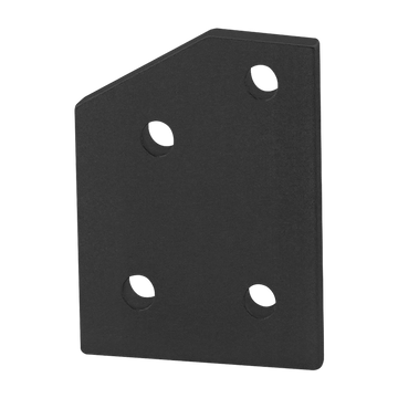 4143-BLACK -  10 Series 4 Hole - 30 Degree Angled Flat Plate
