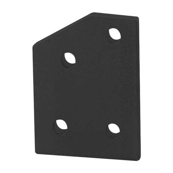 4143-BLACK -  10 Series 4 Hole - 30 Degree Angled Flat Plate