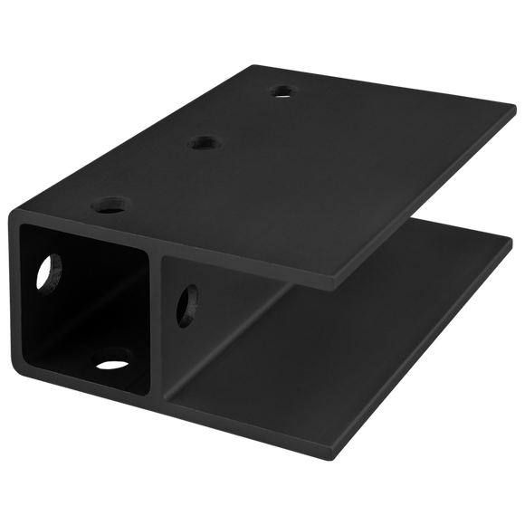 9726-150-BLACK-FB -  1.5" A TUBE W/HOLES NO NOTCHES 150" BAR FL BLK ANOD