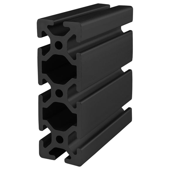 40-4012-6.05M-BLACK-FB -  40mm X 120mm T-SLOT EXT 6.05M BAR FULLBLACK ANODIZE