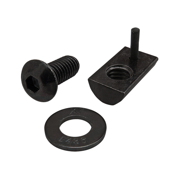 3441 -  Bolt Assembly: 5/16-18 x .750" Black BHSCS with Washer and Roll-In T-Nut with Flex Handle - Black Zinc