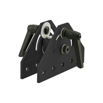 25-4053-BLACK -  25 Series 180 Degree Double Pivot Bracket Assembly with "L" Handles