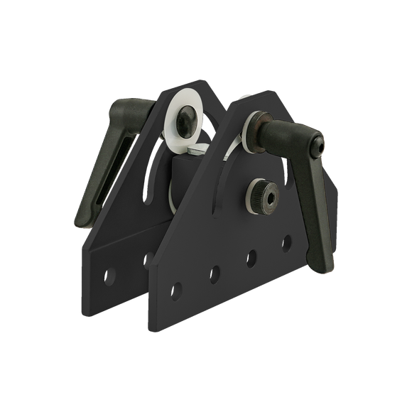 25-4053-BLACK -  25 Series 180 Degree Double Pivot Bracket Assembly with "L" Handles