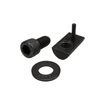 3464 -  Bolt Assembly: 5/16-18 x .625" Black SHCS with Washer and Roll-In T-Nut with Flex Handle - Black Zinc