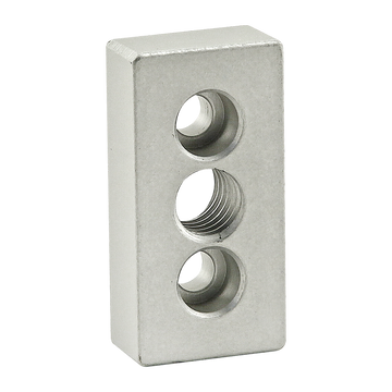2361 -  10 Series 3 Hole - Center Tap Base Plate: 1.00" x 2.00" with 1/2-13 Tap
