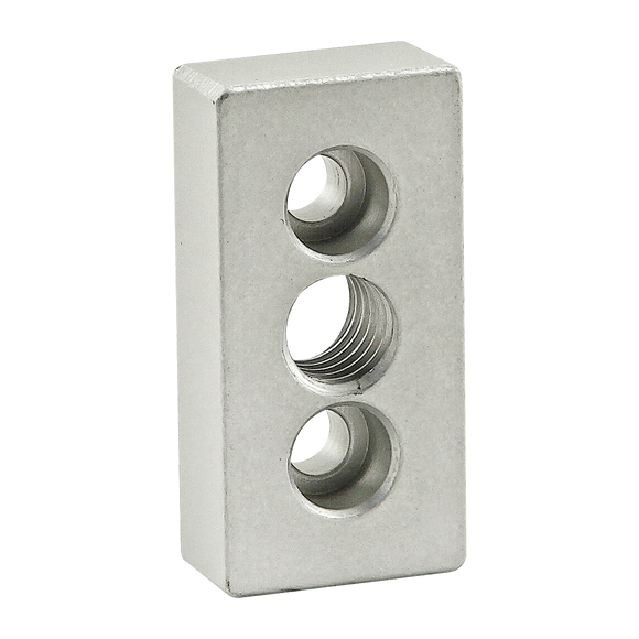 2361 -  10 Series 3 Hole - Center Tap Base Plate: 1.00" x 2.00" with 1/2-13 Tap