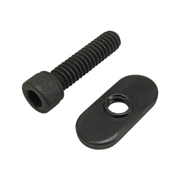 75-3818 -  Bolt Assembly: 1/4-20 x 1.000" Black SHCS with Slide-In Economy T-Nut - Centered Thread - Black Zinc