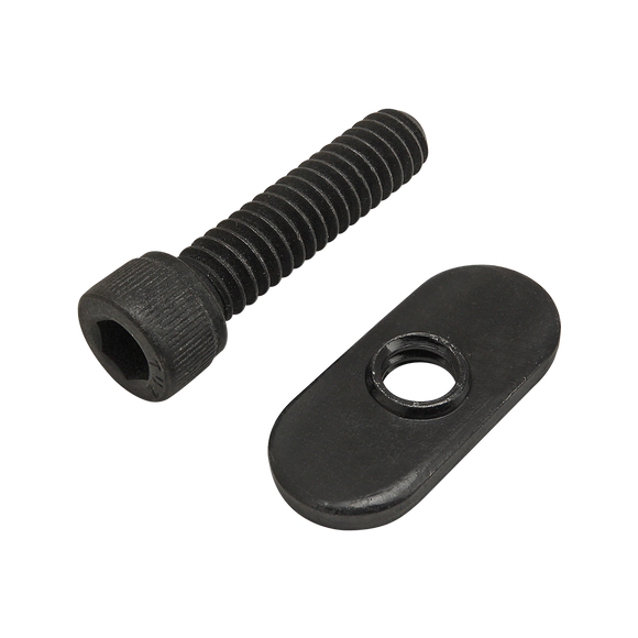 75-3818 -  Bolt Assembly: 1/4-20 x 1.000" Black SHCS with Slide-In Economy T-Nut - Centered Thread - Black Zinc