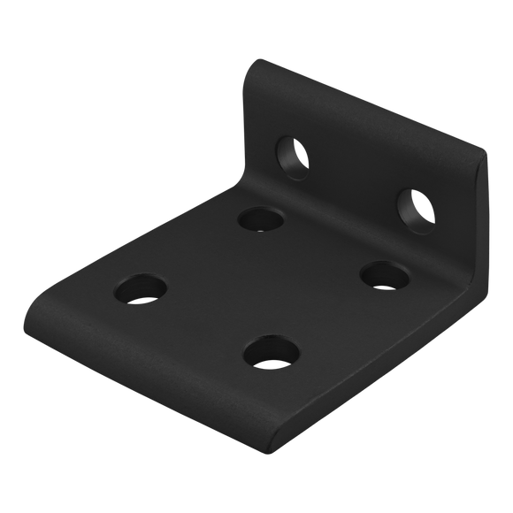25-4175-BLACK -  25 Series 6 Hole - Wide 2x4 Inside Corner Bracket