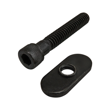 3308 -  Bolt Assembly: 1/4-20 x 1.500" Black SHCS and Slide-In Economy T-Nut - Centered Thread - Black Zinc