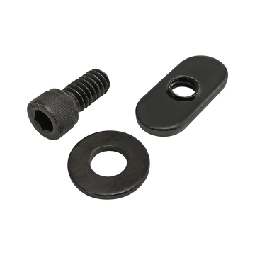 75-3820 -  Bolt Assembly: 1/4-20 x .500" Black SHCS with Washer and Slide-In Economy T-Nut - Centered Thread - Black Zinc