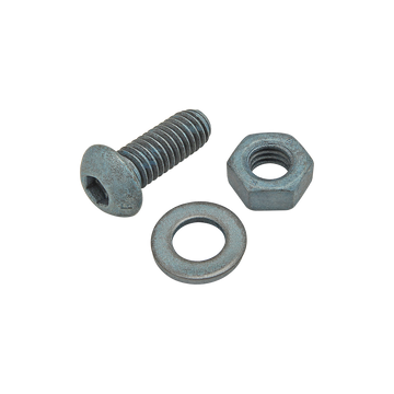75-3467 -  Bolt Assembly: M6 x 16.00mm Blue BHSCS with Washer and Hex Nut - Blue Zinc