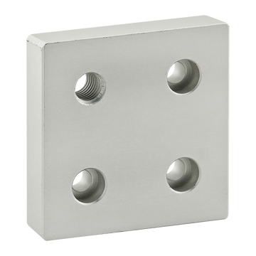 2141 -  15 Series 4 Hole - Offset Tap Base Plate: 3.00" x 3.00" with 1/2-13 Corner Tap