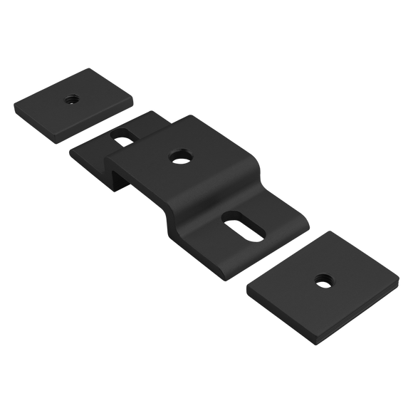 25-2522-BLACK -  25 Series Double Arm Narrow Mesh Retainer with Narrow Backing Plate