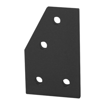 4164-BLACK -  10 Series 4 Hole - 60 Degree Angled Flat Plate