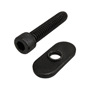 3307 -  Bolt Assembly: 1/4-20 x 1.250" Black SHCS and Slide-In Economy T-Nut - Centered Thread - Black Zinc