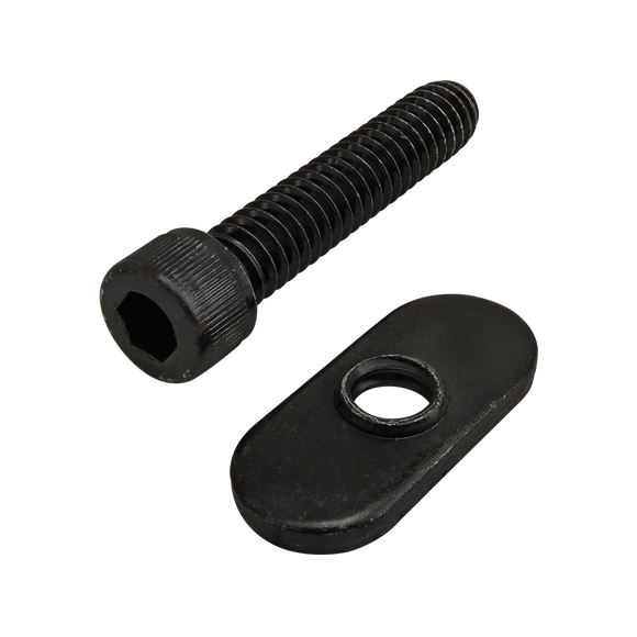 3307 -  Bolt Assembly: 1/4-20 x 1.250" Black SHCS and Slide-In Economy T-Nut - Centered Thread - Black Zinc