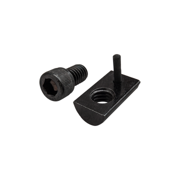 3452 -  Bolt Assembly: 5/16-18 x .500" Black SHCS and Roll-In T-Nut with Flex Handle - Black Zinc